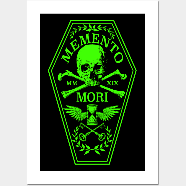 Memento Mori in Green Wall Art by RavenWake